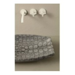 SHAKIA lavabo d'appoggio finitura caimano dark