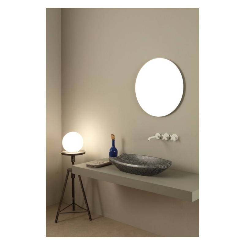 SHAKIA lavabo d'appoggio finitura caimano dark