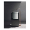 CORE 46 Lavabo da appoggio cm Ø37 + Struttura sottolavabo cm 46 x 46 in acciaio nero opaco