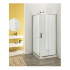 PLANO 68/70-98/100 x 195 H – 6mm satinato   – profilo cromo