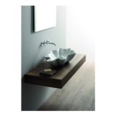 SHELL lavabo d'appoggio finitura filo platino