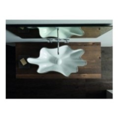 SHELL lavabo d'appoggio finitura filo platino