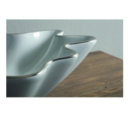 SHELL lavabo d'appoggio finitura filo platino