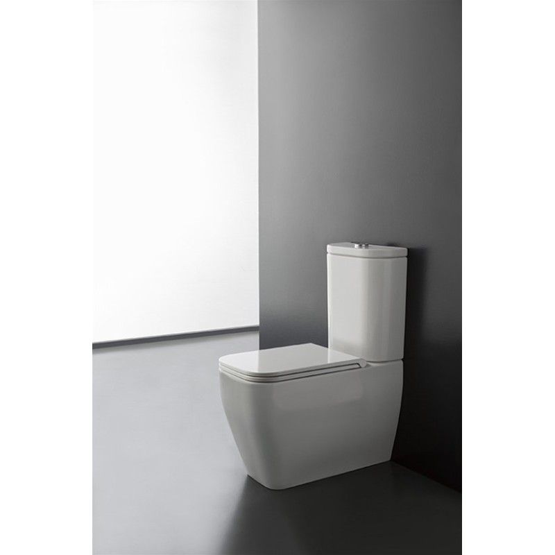 TEOREMA 2.0 vaso monoblocco completo di cassetta, sistema di scarico e senza coprivaso