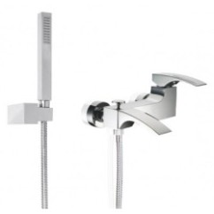 CRYSTAL Monocomando vasca esterno con kit doccia finitura dorato