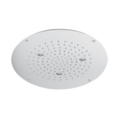 Soffione cromoterapia da incasso in acciaio inox monogetto 3 led diam. 425 mm