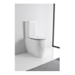 MOON wc monoblocco CLEAN FLUSH + cassetta+ sistema di scarico + coprivaso