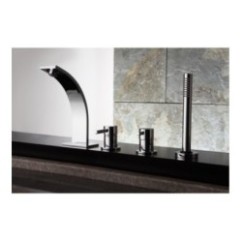 THOR Monocomando bordo vasca quattro fori finitura cromo