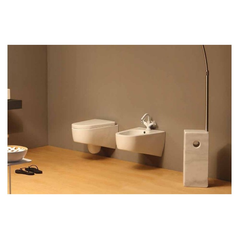 SHAPE vaso + bidet sospesi finitura bianco lucido