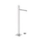 CUBE WATERFALL monocomando lavabo da pavimento con bocca a cascata finitura cromo