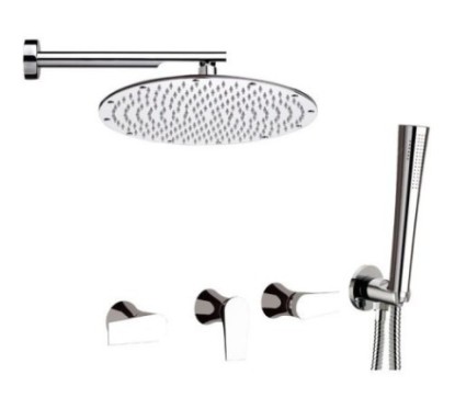 DIVA Batteria incasso vasca con deviatore e soffione finitura cromo