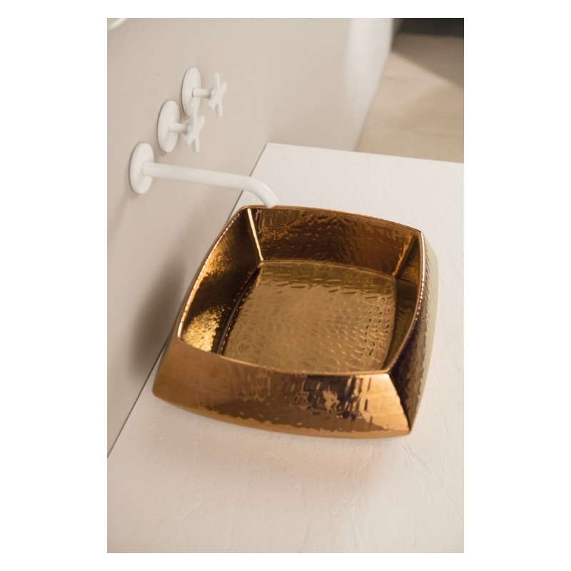 HASANA lavabo d'appoggio finitura luxury bronze