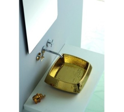 HASANA lavabo d'appoggio finitura luxury gold
