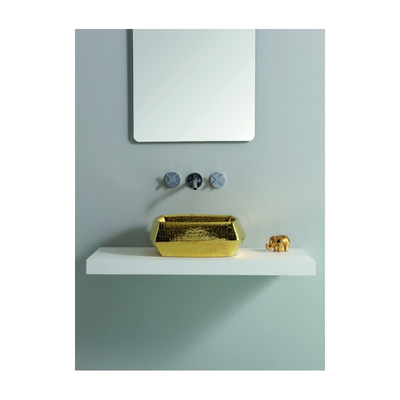 HASANA lavabo d'appoggio finitura luxury gold