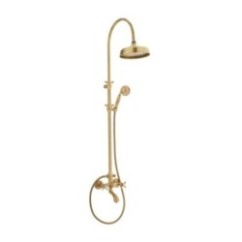 OLD FASHION Colonna doccia completa di gruppo vasca esterno finitura dark bronze