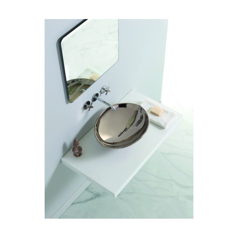 AFYA lavabo d'appoggio finitura platinum