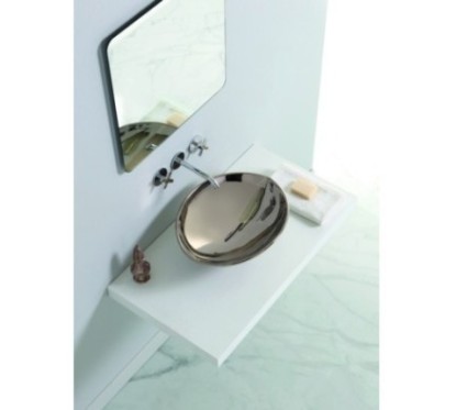 AFYA lavabo d'appoggio finitura platinum