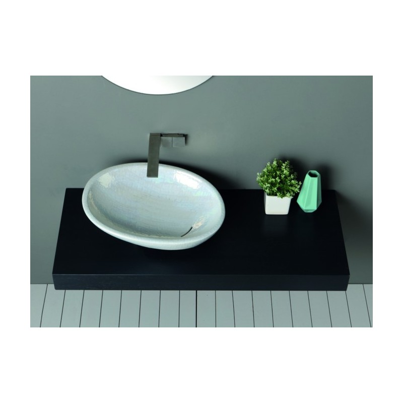 BIKO lavabo d'appoggio finitura luxury madreperla