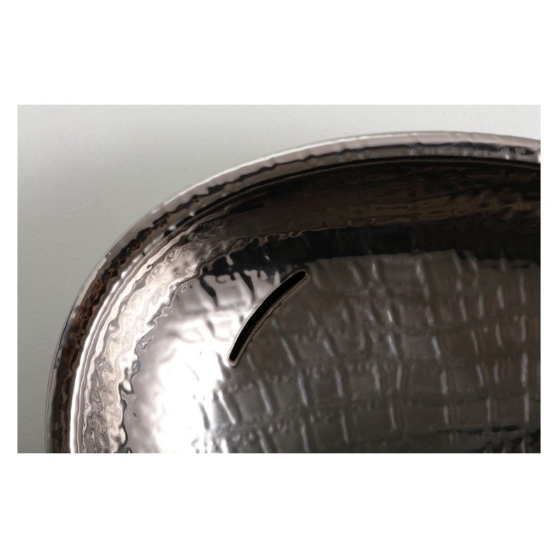BIKO lavabo d'appoggio finitura luxury platinum