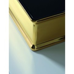 CHARME lavabo d'appoggio finitura black&gold