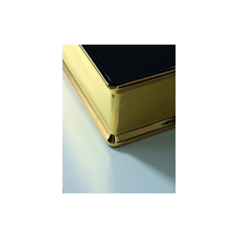 CHARME lavabo d'appoggio finitura black&gold