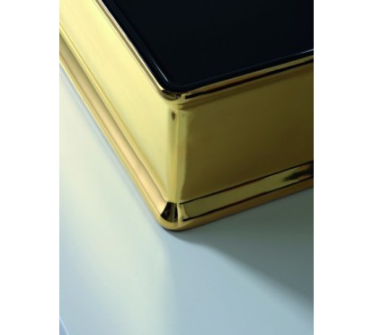 CHARME lavabo d'appoggio finitura black&gold