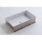 CHARME lavabo d'appoggio finitura white&platinum