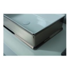 CHARME lavabo d'appoggio finitura white&platinum