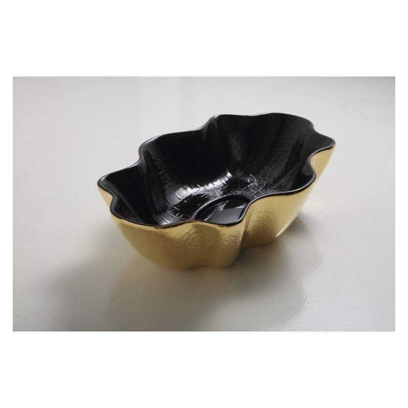SEASTAR lavabo d'appoggio finitura extraluxury black&gold
