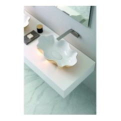 SEASTAR lavabo d'appoggio finitura extraluxury white&gold