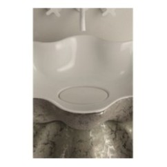 SEASTAR lavabo d'appoggio finitura unique white&platinum