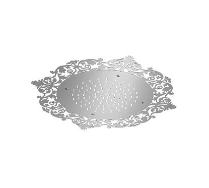 WELLNESS Soffione tondo retrò in acciaio inox finitura cromo