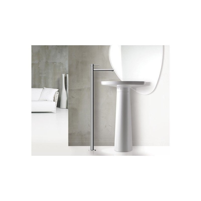 SIMPLY miscelatore monocomando per lavabo / vasca da terra finitura cromo