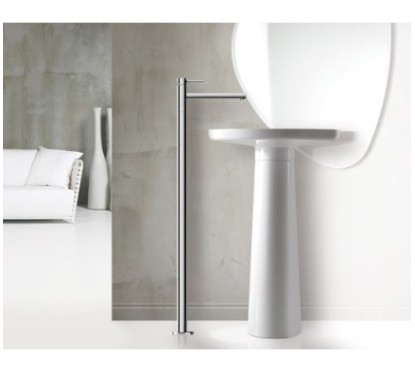 SIMPLY miscelatore monocomando per lavabo / vasca da terra finitura cromo