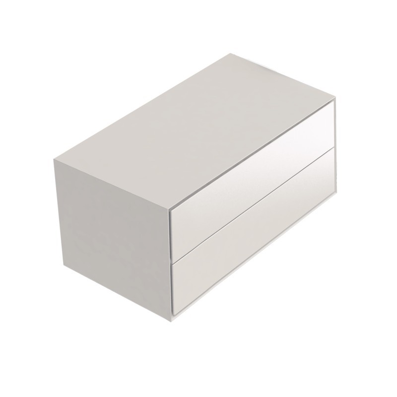 CORE  contenitore bagno sospeso cm.90 con due cassetti finitura bianco mat