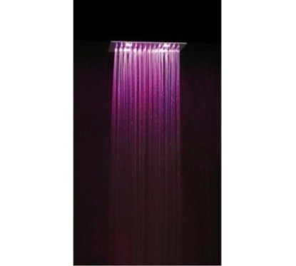 TOP COLOURS soffione cromoterapia da incasso. Quadrato 400x400 con pulsantiera