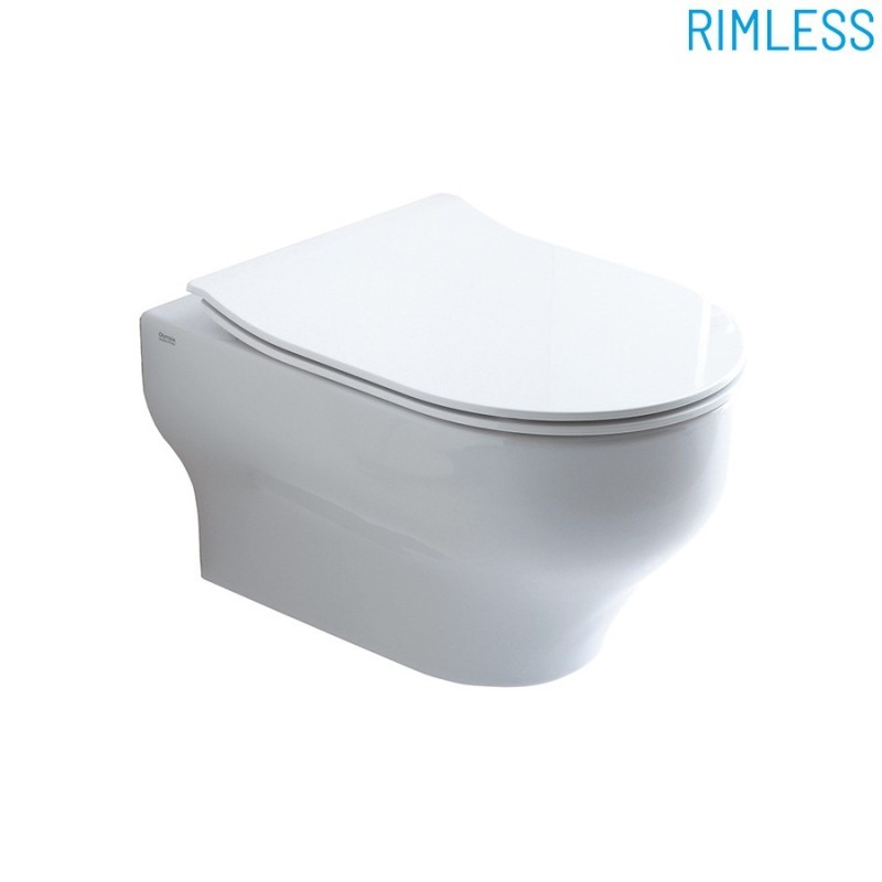 CLEAR bidet + vaso sospeso rimless con coprivaso softclose tutto bianco opaco