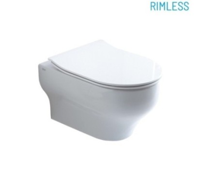 CLEAR bidet + vaso sospeso rimless con coprivaso softclose tutto bianco opaco