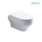 CLEAR bidet + vaso sospeso rimless con coprivaso softclose tutto bianco opaco