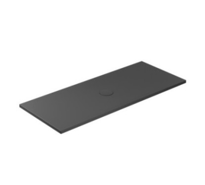 FOLIA Piatto doccia ceramica rettangolare cm. 170x70 finitura nero matt altezza 3cm