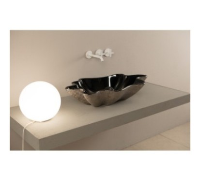 SHELL lavabo d'appoggio finitura unique black&platinum