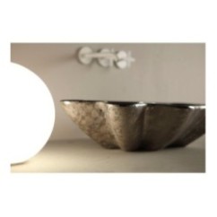 SHELL lavabo d'appoggio finitura unique black&platinum