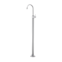 TONDì Colonna lavabo a pavimento completa di Techno-box finitura cromo