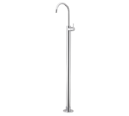 TONDì Colonna lavabo a pavimento completa di Techno-box finitura cromo