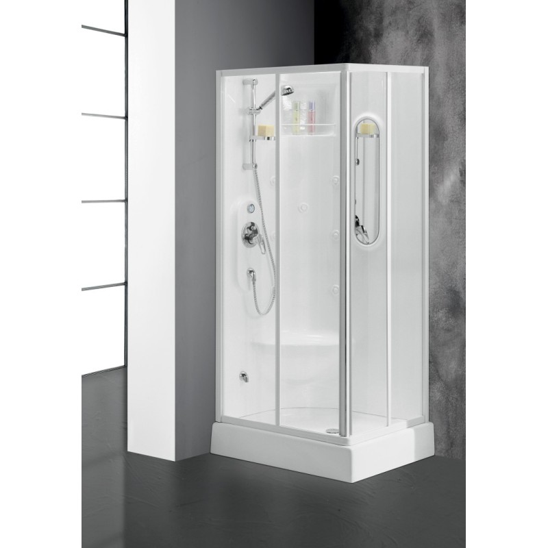 ANDROMEDA Cabina doccia multifunzione 72x90xh.215 cm. completa di sola rubinetteria