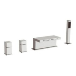 CUBE WATERFALL miscelatore monocomando bordo vasca finitura cromo