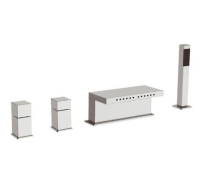 CUBE WATERFALL miscelatore monocomando bordo vasca finitura cromo