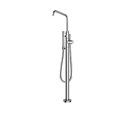 ARKA miscelatore per vasca esterno da terra e kit doccia finitura cromo