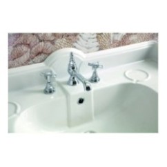 SOVEREIGN lavabo consolle 95 cm. + coppia gambe QUEEN finitura bianco lucido