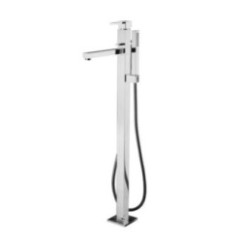 PRETTY Monocomando vasca a pavimento con kit doccia finitura cromo